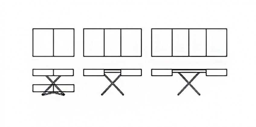 VS Rectangular Folding Table-3 Sizes 